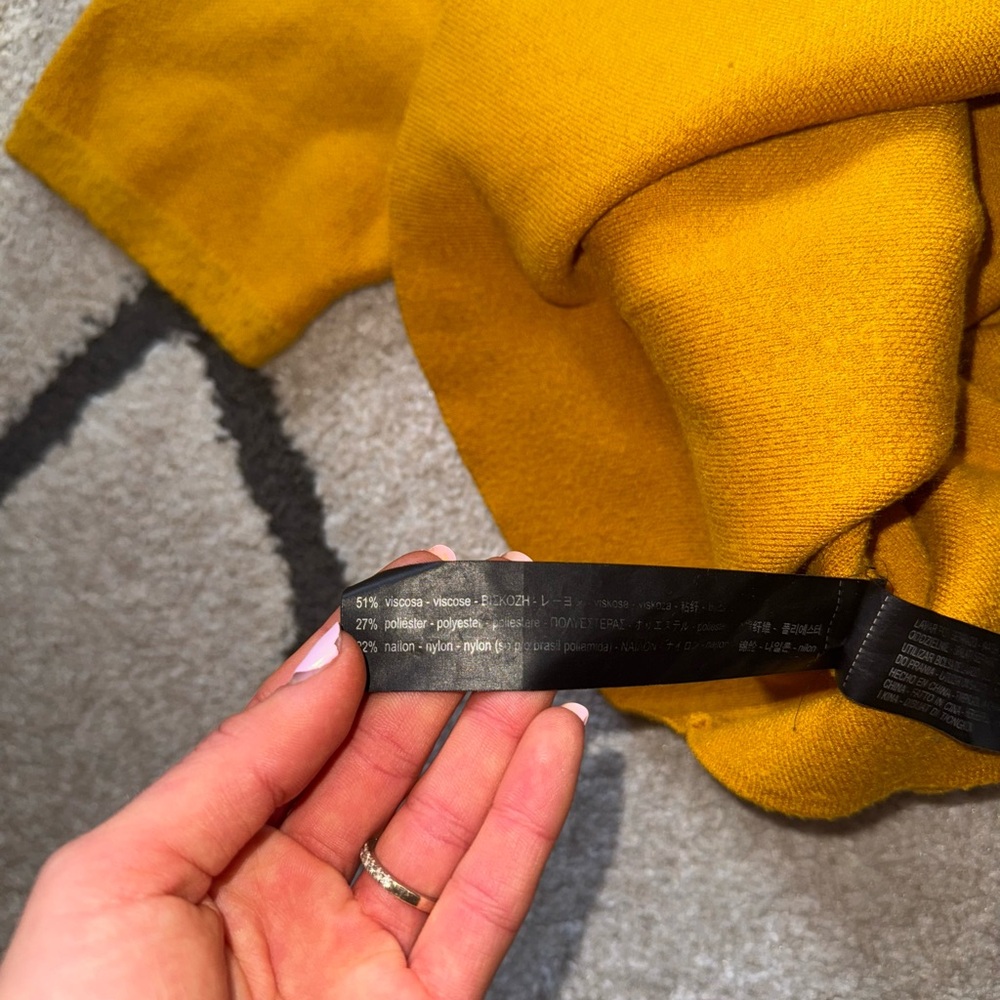Zara Trafaluc Mustard Yellow Mock Neck - Picture 4 of 6